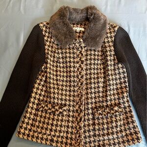 Cabi jacket with removable faux fur collar